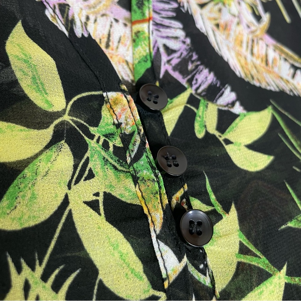 I Jeans by Buffalo Tropical Floral Tunic Blouse - Picture 12 of 17